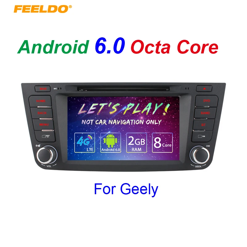 

FEELDO 7" Android 6.0 (64bit) DDR3 2G/32G/4G LTE Octa Core Car DVD GPS Radio Head Unit For Geely Emgrand GX7/EX7/X7