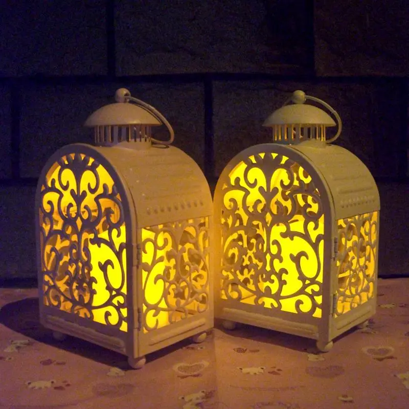 Moroccan Decor Pretty Furnishing Articles Hollow Out Iron Candle