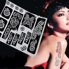 2 шт./лот Временные татуировки Трафарет/шаблон профессиональная Хна тату паста орган живопись комплект поставки