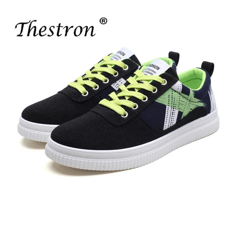 Thestron جديد وصول الربيع الخريف عشاق عارضة أحذية حجم 35-45 مريحة رجل قماش الأزياء والأحذية تزلج الأحذية ل الأزواج