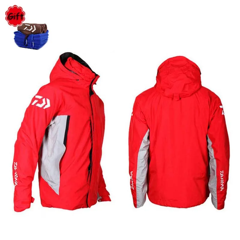 

Two-piece Suit Fishing Clothing Winter Warm Liner Fleece Waterproof Hooded Long Sleeve Fishing Coat Climbing Hiking Clothes