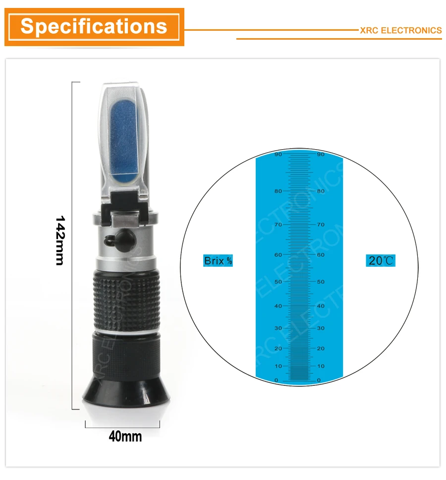 Refractometer Brix RZ117 detail 2