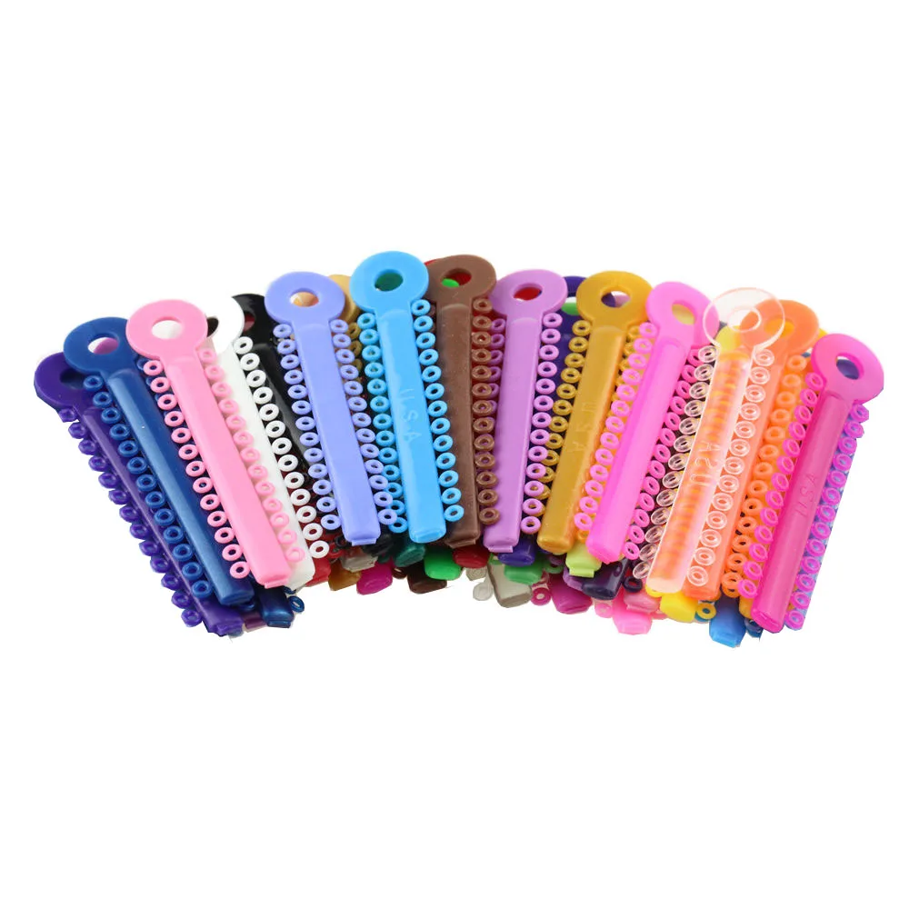 40pcs/pack Multi Color Dental Ligature Ties Orthodontics Elastic Rubber