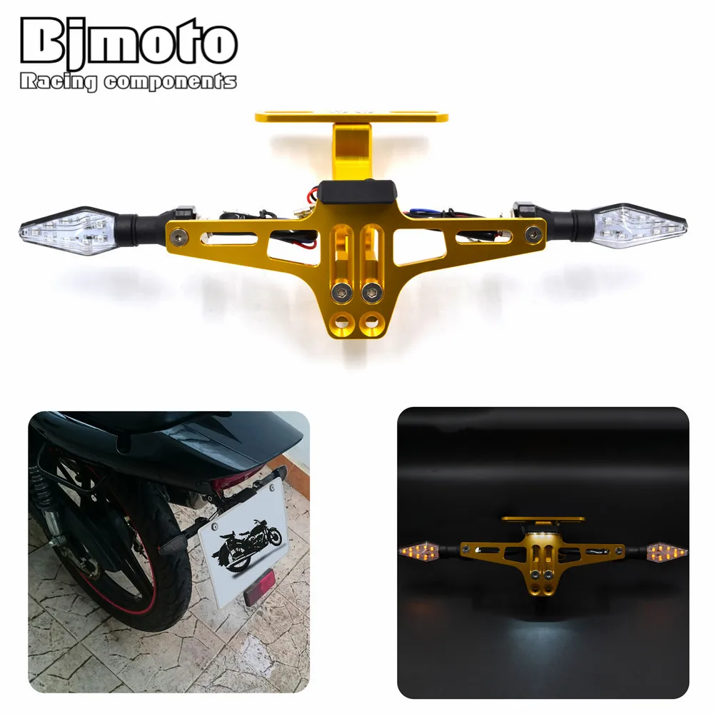 Bjmoto Универсальный мотоциклетный держатель номерного знака с ЧПУ номерной знак