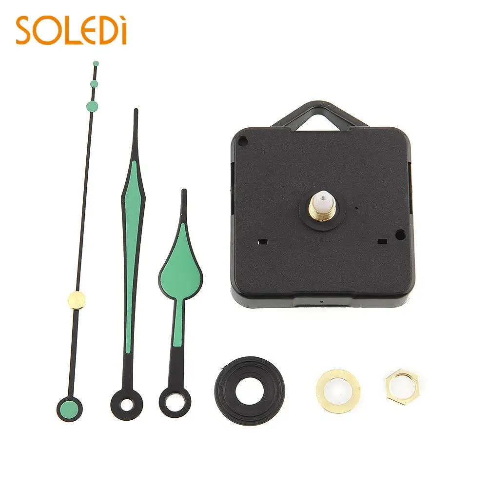 

Quality Clock Movement Mechanism Parts DIY Tool Set with Green Hands Silence Clock Parts Repairment Replacement Accessories