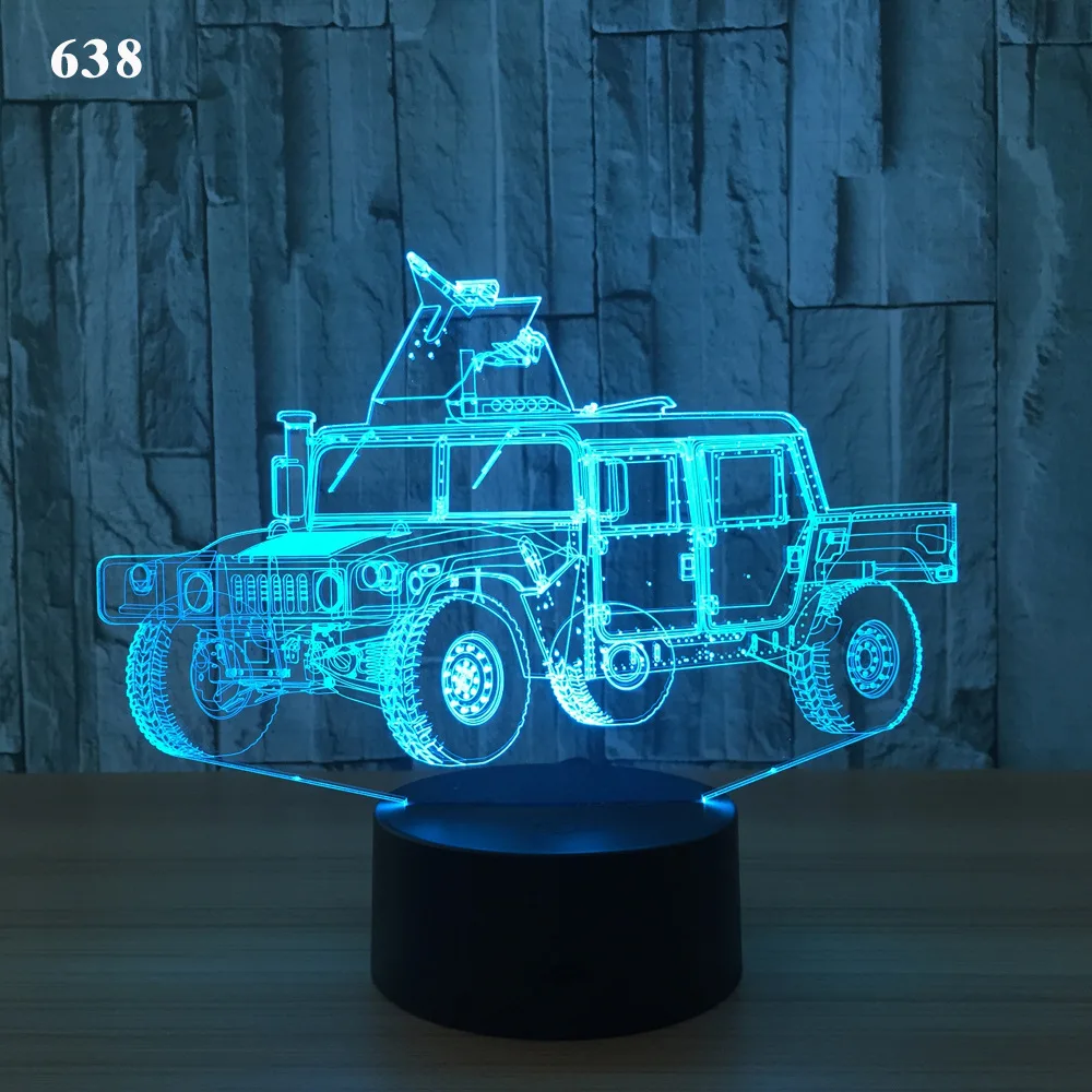  Truck 3d Lights Seven Color Remote-control Touch Led Table Lamps For Living Room Desk Lamp Creative