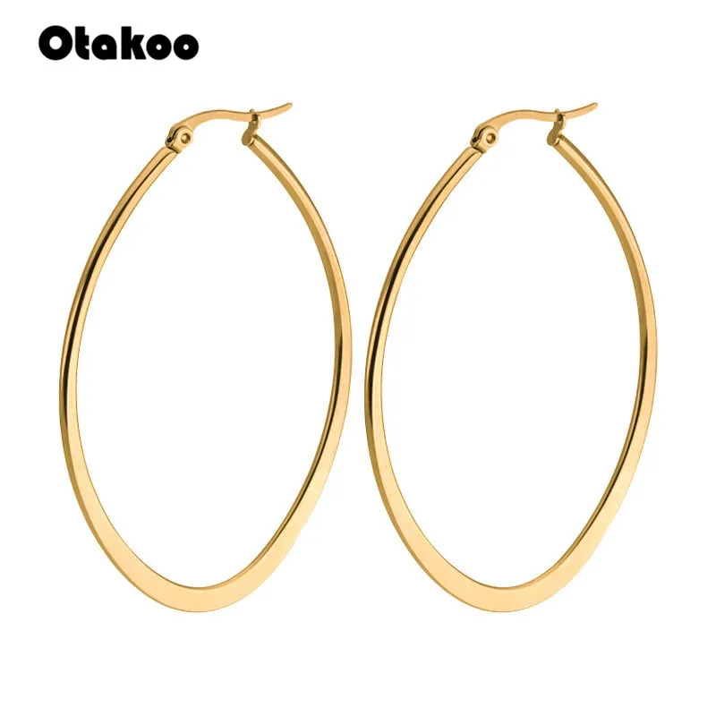 Otakoo 4 farbe 316L edelstahl schmuck frauen ohrringe Gold farbe mode schmuck ohr ring freies verschiffen Eigenschaften
