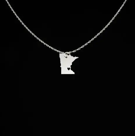 Minnesota Necklace Personalized Name Or Letters Copper Jewelry Mother's Day Gift Dropship Accepted YP4086 | Украшения и