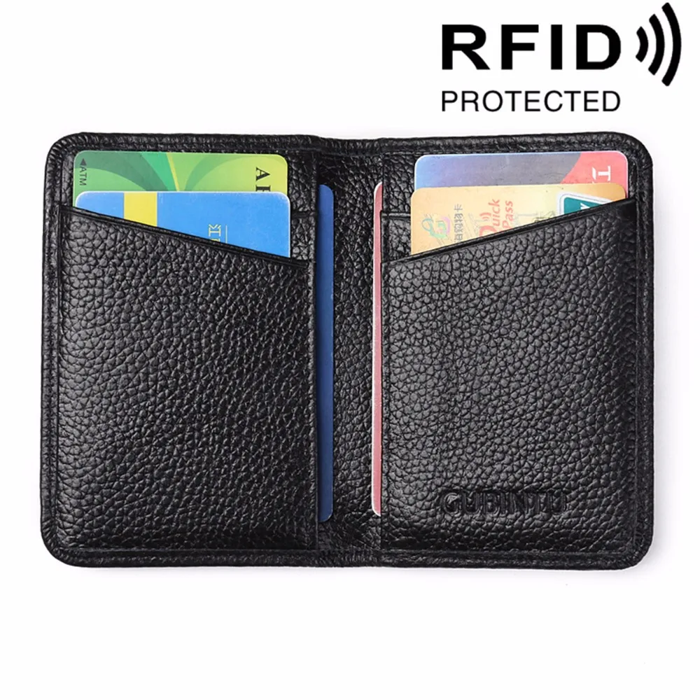 SlimLeatherIDCreditCardHolderBifoldFrontPocketWalletwithRFID