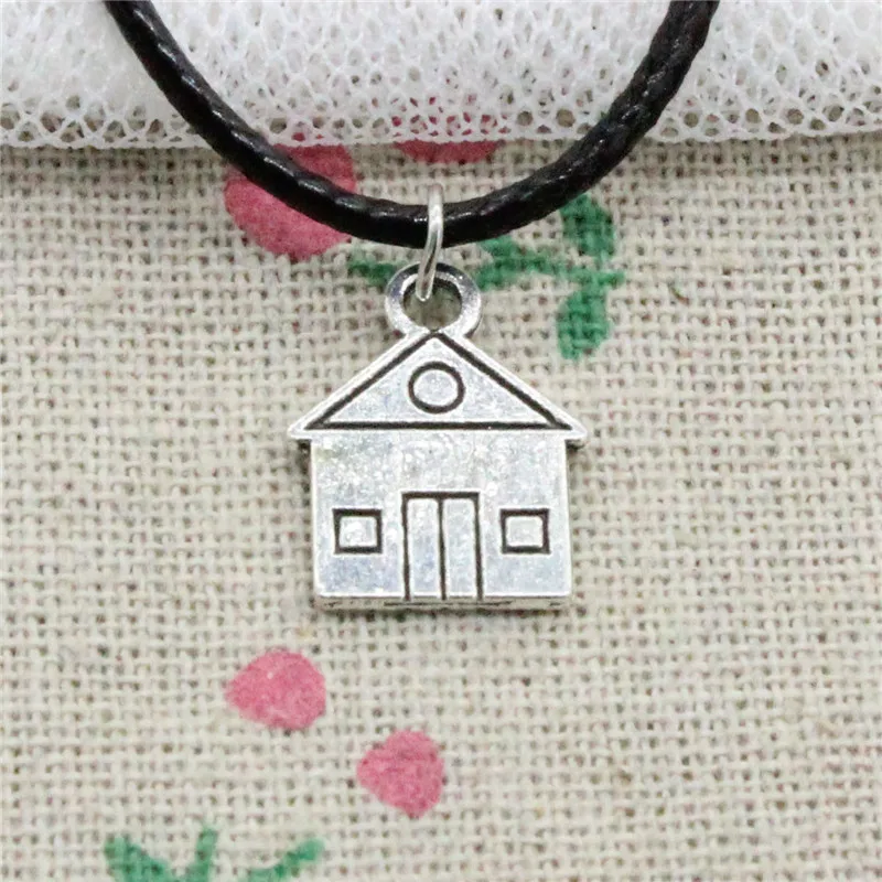 New Fashion Antique Silver Charms cabin house building 16*12mm Pendant