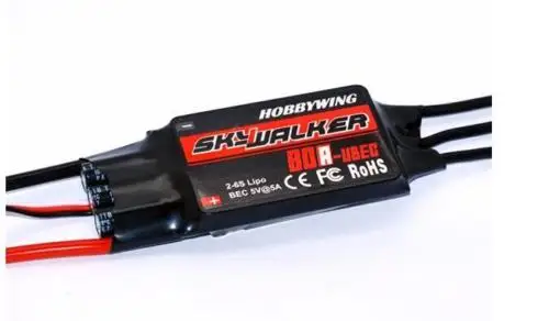 

Hobbywing SKYWALKER 2-6s 80A w5v/5A UBEC Brushless ESC Speed controller,RC heli