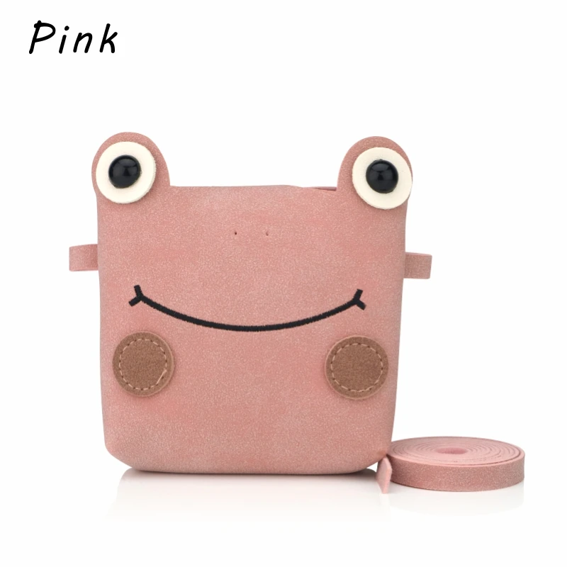 ULTRON модная детская маленькая милая сумка-мессенджер в стиле принцессы для девочек с животным узором, Мини женские сумки на плечо из искусственной кожи, милая детская сумка в виде лягушки - Цвет: pink