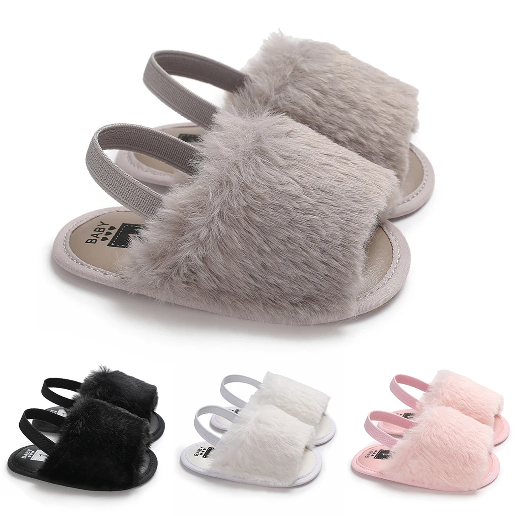 fluffy sandals amazon
