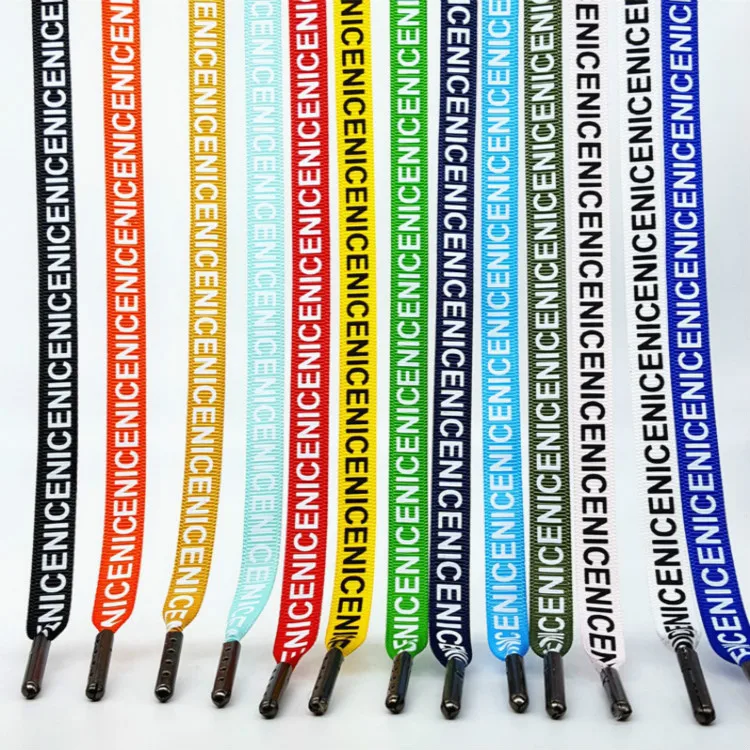 

New 1CM 1meter Printed letters "NICE"Grosgrain Decoration Ribbon Shoelaces Sneaker Sport Shoes Lace Camping Shoelaces 13 Color