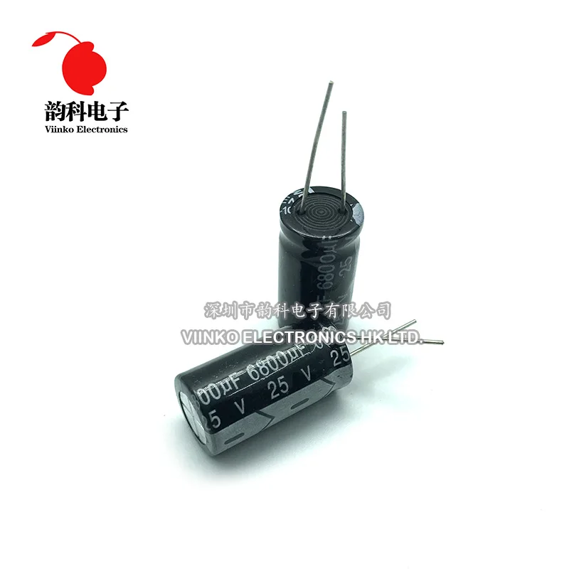 

5pcs 25V 6800UF 16*30mm Aluminum Electrolytic Capacitor 16X30mm