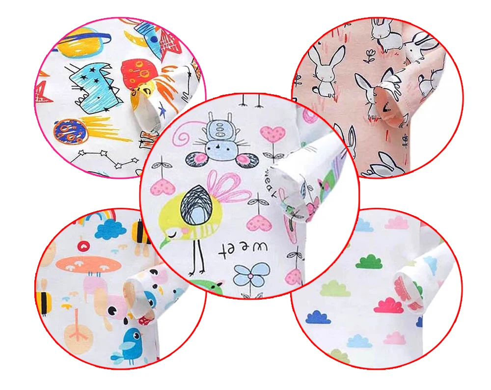 Newborn Baby Clothes Long Sleeved Cotton Baby Bodysuits Cartoon Leaves Print Infant Jumpsuits Body Suits Autumn