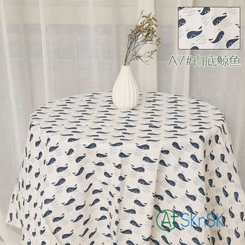 

1meter/lot Cheap fabric floral leaves cloth for table DIY handmade curtain home decoration cotton linen pastoral printed fabrics
