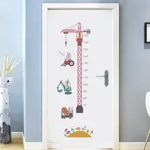 Self-adhesive Height Measuring Ruler Growth Chart Animal Cartoon Tower Crane Children Room Decor