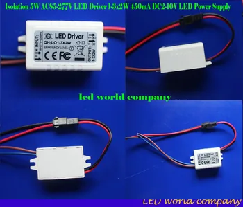 

Free Shipping Constant Current LED Driver 1-3x2W 450mA 3-10V 2W 4W 6W 450 mA AC-DC External Lamp Light COB Power Supply Lighting