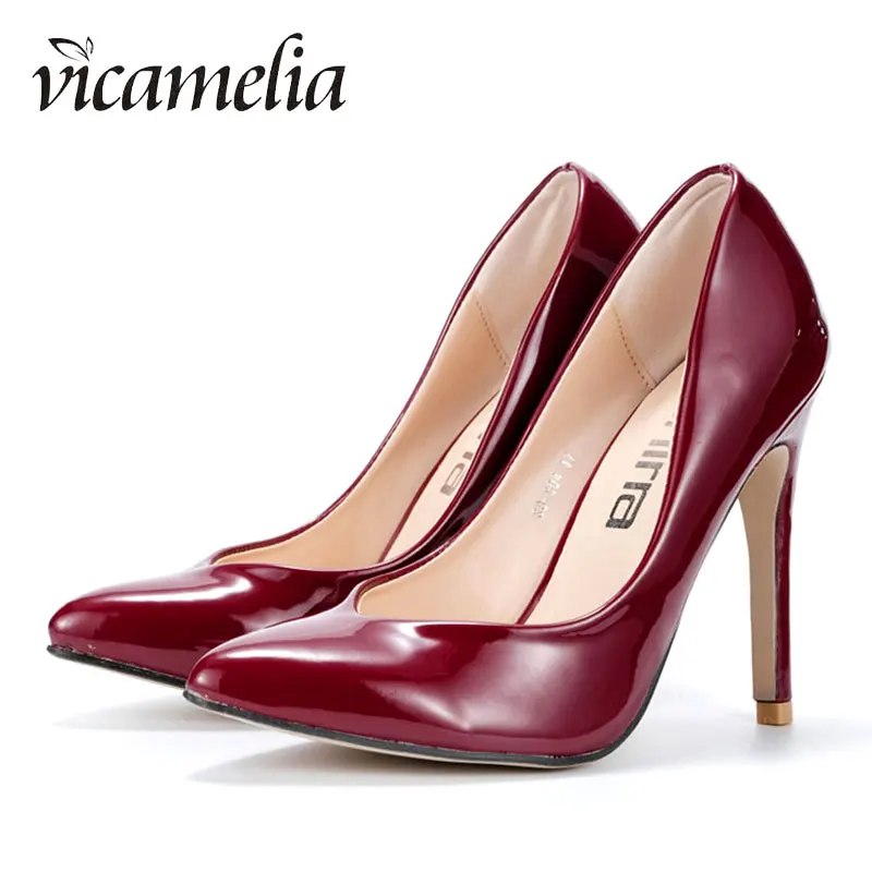 Vicamelia/классические туфли-лодочки женская обувь на высоком каблуке пикантная