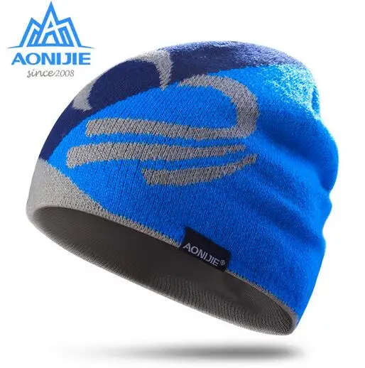

AONIJIE Winter Winter Knitted Fleece Outdoor Sports Snowboarding Cap Winter Windproof Thick Warm Running Cap Ski Running Caps