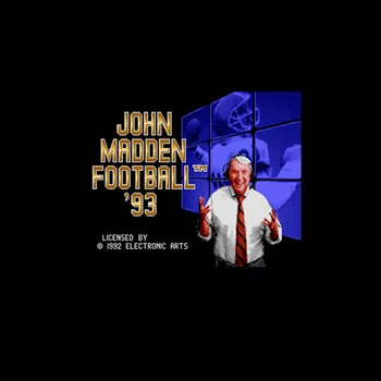 

John Madden Football '93 16 bit Big Gray Game Card For NTSC Game Player Drop Shipping