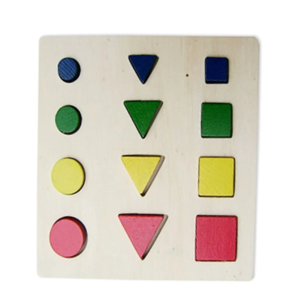 Дети 8 Шт Красочная деревянная геометрическая форма соответствия Сортировка укладки головоломка форма обучения обучающая игрушка