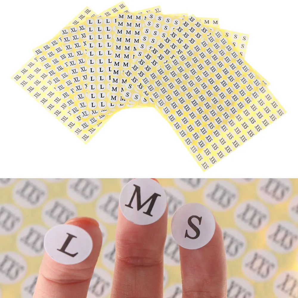 Этикетки самоклеящиеся для одежды обуви размер XS/S/M/L/XL 500/1980 шт. | Дом и сад