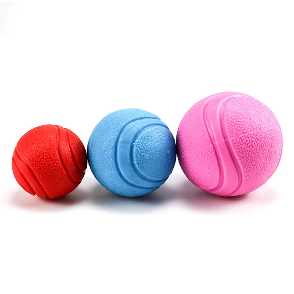 1Pcs Solid Rubber Ball Pet Dog Toy Training Chew Play Fetch Bite Ball