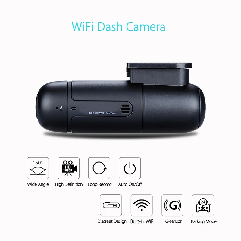 2019 Mini HD 1080P Dash Camera Car DVR WiFi Dashboard 360 Degree Rotate Capacitor Parking Recorder |