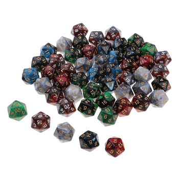 

50pcs/set 20 Sided D20 Dice for Board Game TRPG Game Dungeons & Dragons