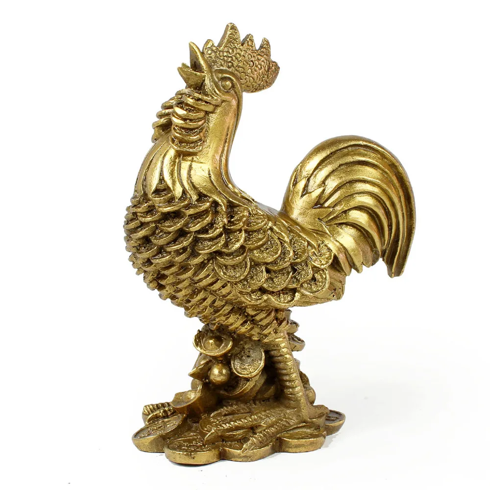 

Copper money chicken decoration crafts lucky pure metal decoration