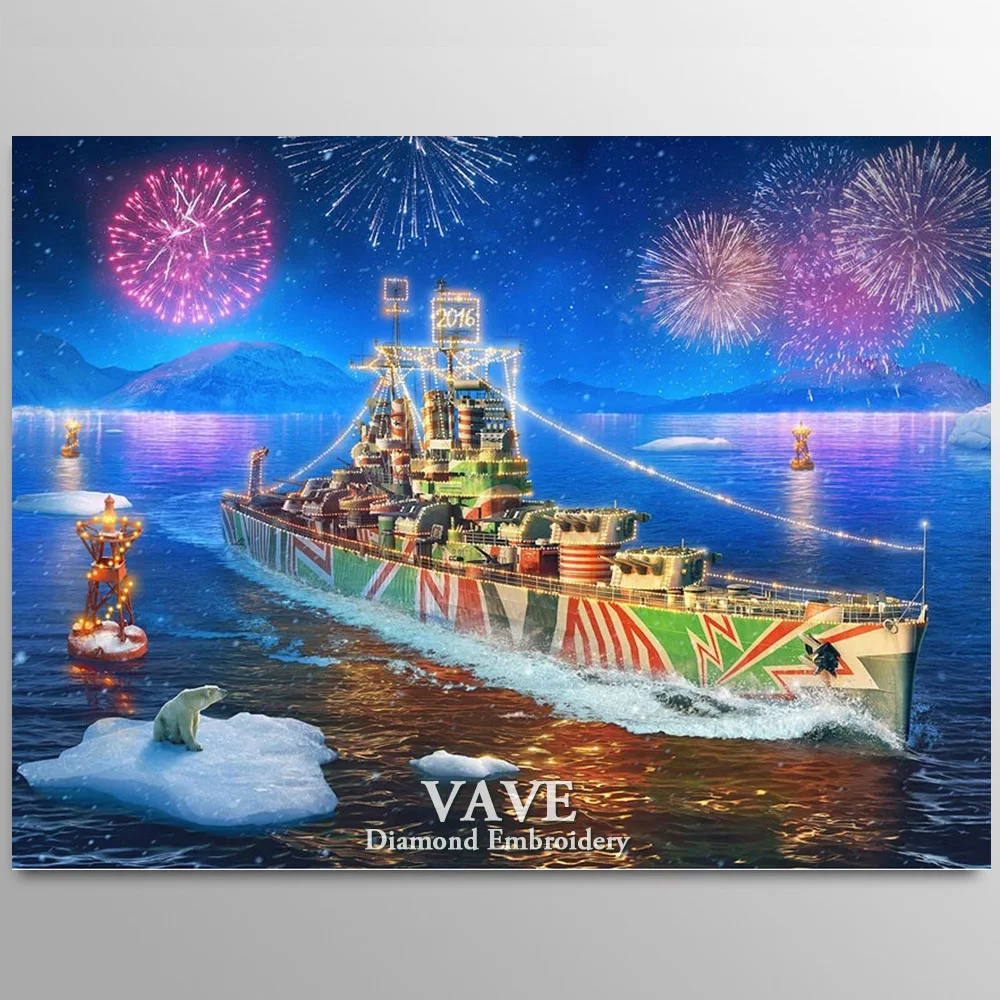 

VAVE Diamond Painting Cross Stitch Boat Full Square Picture of Rhinestone DIY Diamond Mosaic Diamond Embroidery Sale 5D Resion