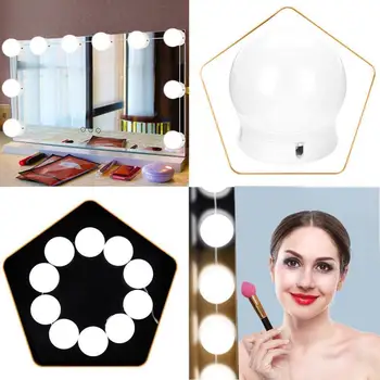 

10 Pcs Vanity LED Mirror Light Makeup Adjustable Comestics Mirror Light Kits With Dimmable Lights Bulb Brightness Make Up Lights