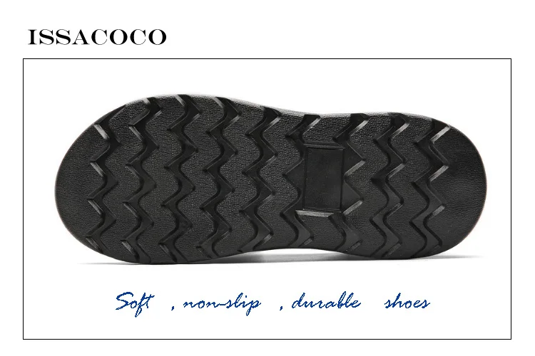 ISSACOCO/мужские летние тапочки; мужская обувь на плоской подошве из искусственного плетения; Уличная Повседневная обувь; высококачественные Нескользящие сандалии для взрослых; пляжные