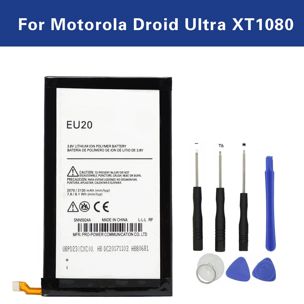 TAMEX высокое качество батарея EU20 для Motorola Droid ultra XT1080 2070 мАч/2130 мАч + 8 шт. Ремонт