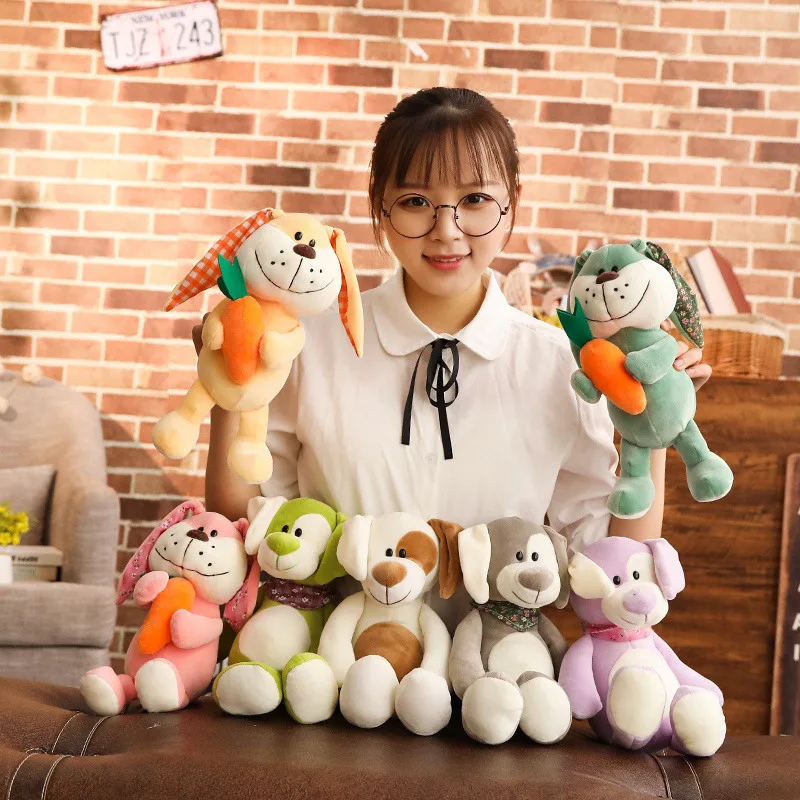

1pcs Cute Animal Soft Cartoon Dog And Rabbit Plush Toy Stuffed Doll Birthday Presents For Children Kids