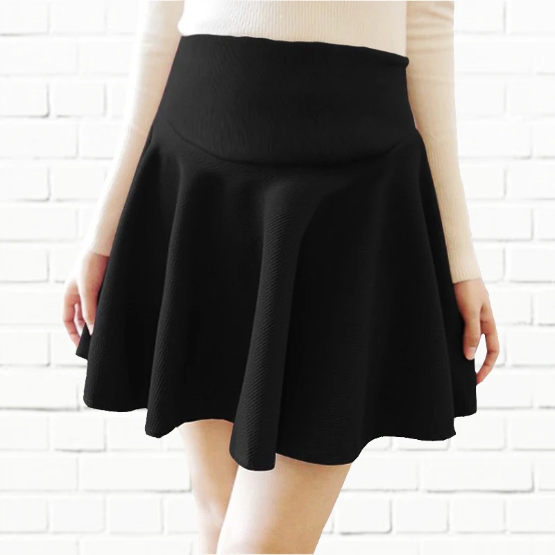 Новые юбки Materniry с высокой талией, регулируемая Короткая юбка для беременных женщин, винтажная юбка для беременных, модная сезонная одежда - Цвет: Черный