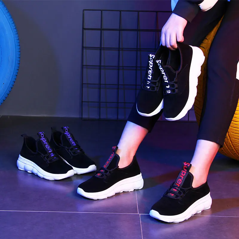 

Winter Fashion Ladies Sneakers Warm Fur Black Lace-up Women Trainers Ladies Casual Shoes Thick Soled Sneakers Tenis Feminino