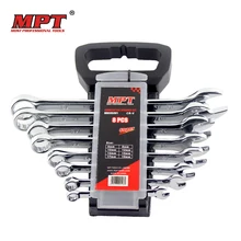 

MPT 8Pcs Combination Wrench Chrome vanadium Steel Combination Spanner Chrome Plated Metric Size for Auto Repairing Tools
