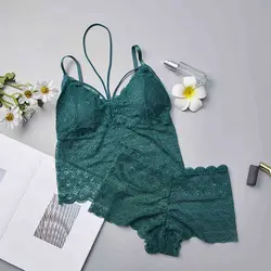 Сексуальное с бретелей через шею одноцветное Цвет кружева дна Красота Back Bra дышащая стильный жилет Топ J1