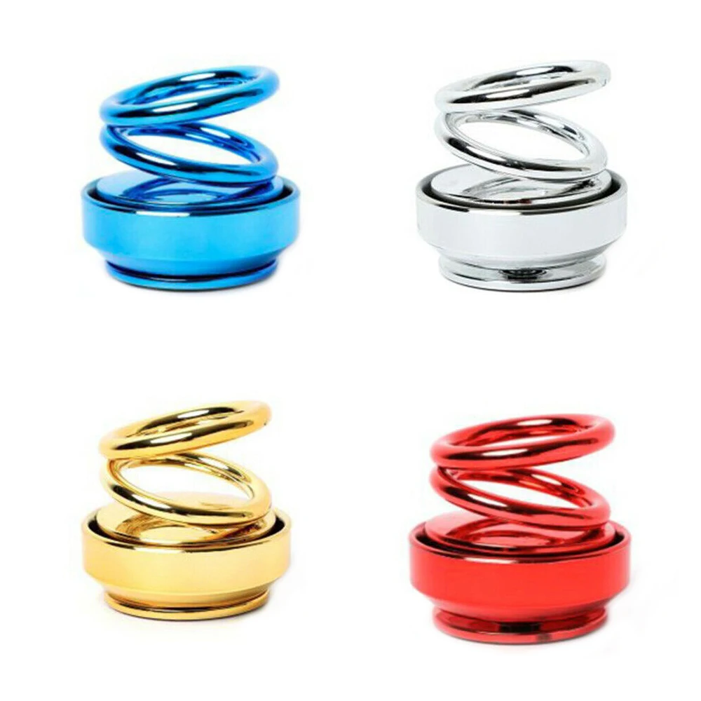 

double ring rotating aromatherapy aluminum alloy car ornaments circular rotating suspension car Solar automatic suspension