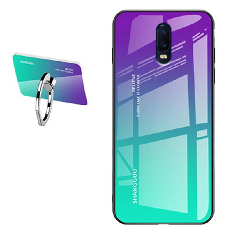 Высококачественный защитный чехол для Oppo R17 чехол закаленное Стекло Роскошные градиентные Мягкий силиконовый чехол на заднюю панель 6,4 ''высококачественный защитный чехол для Oppo R 17 Чехлы OppoR17 защитный чехол для телефона