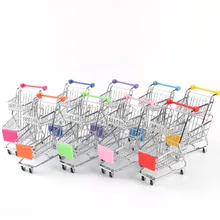 Двухслойные креативные складские мини-тележки для покупок настольные мини-тележки для супермаркетов оригинальность Чистая Ручная Роспись Коробка для хранения