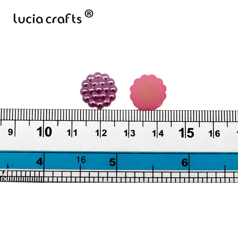 Lucia Crafts 13 мм Цветок из искусственного жемчуга с плоским основанием Свадебные