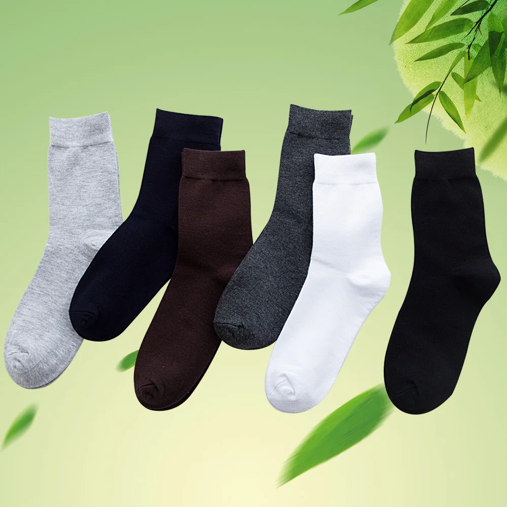 Высокое качество унисекс модные повседневные Брендовые мужские носки из хлопка и бамбукового волокна классические деловые носки от производителя