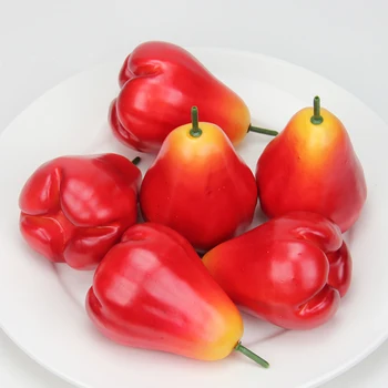 

050 Simulation of wax apple foam fruit model photography props decoration window display 10*6.5cm