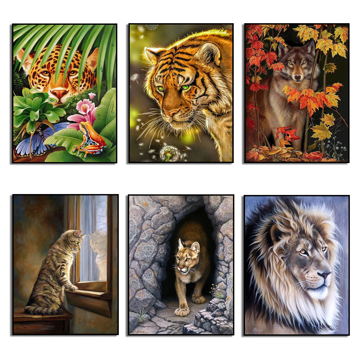 5D DIY Diamond Painting Animals Cross Stitch Embroidery Rhinestones Mosaic Kits