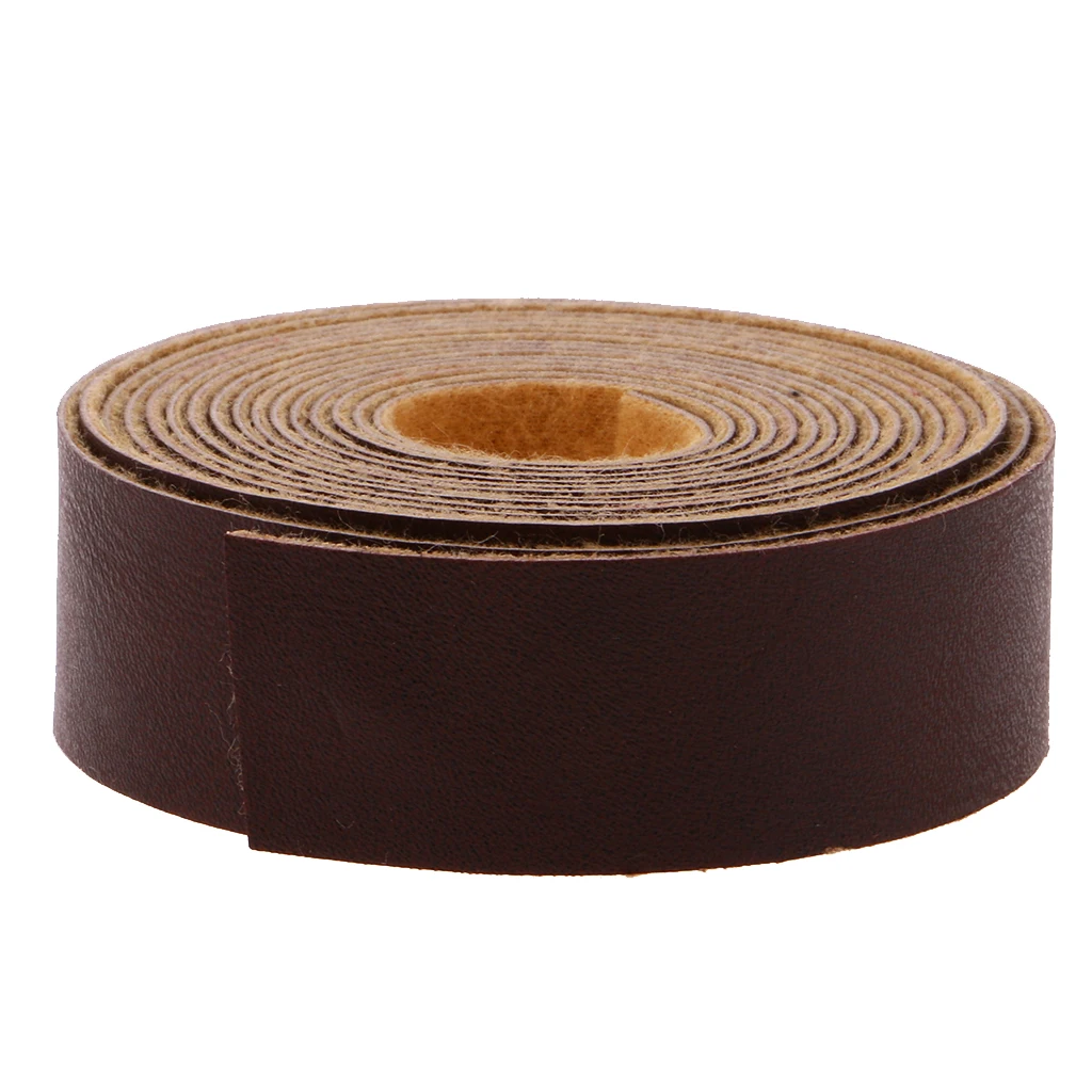 fityle 2 Pieces Long DIY PU Leather Straps Strips DIY Belt Embellishments for Crafts  2cm Wide 10 Meters Each