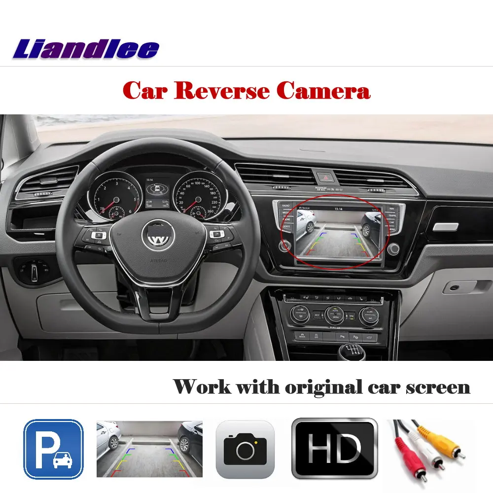 

Liandlee Auto Reverse Rear Camera For Volkswagen Touran 2015~2018 / HD CCD Back Parking Camera Work with Car Factory Screen